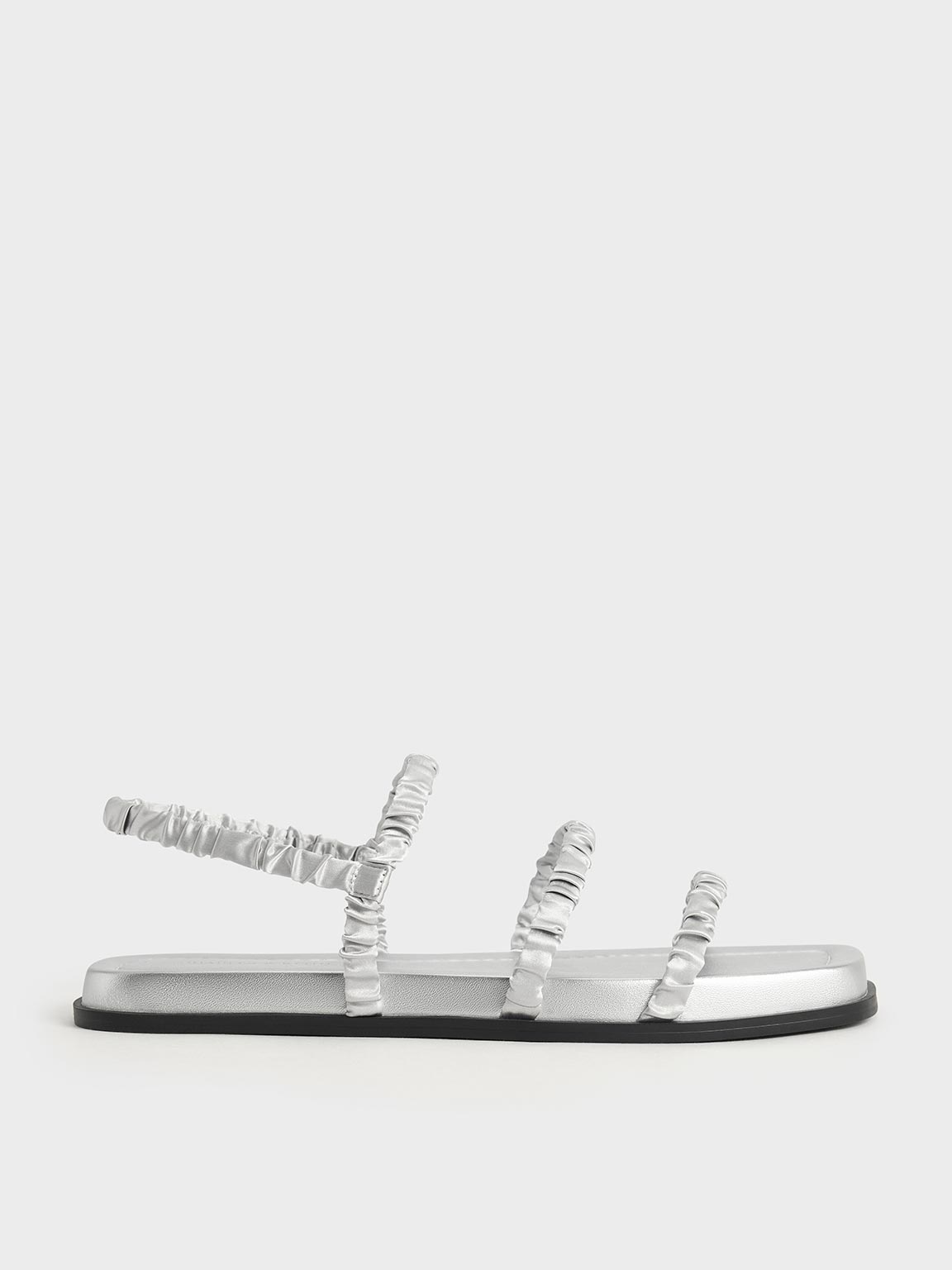 Charles & Keith - Gerüschte Riemchensandalen aus recyceltem Polyester - Charles & Keith - Modalova