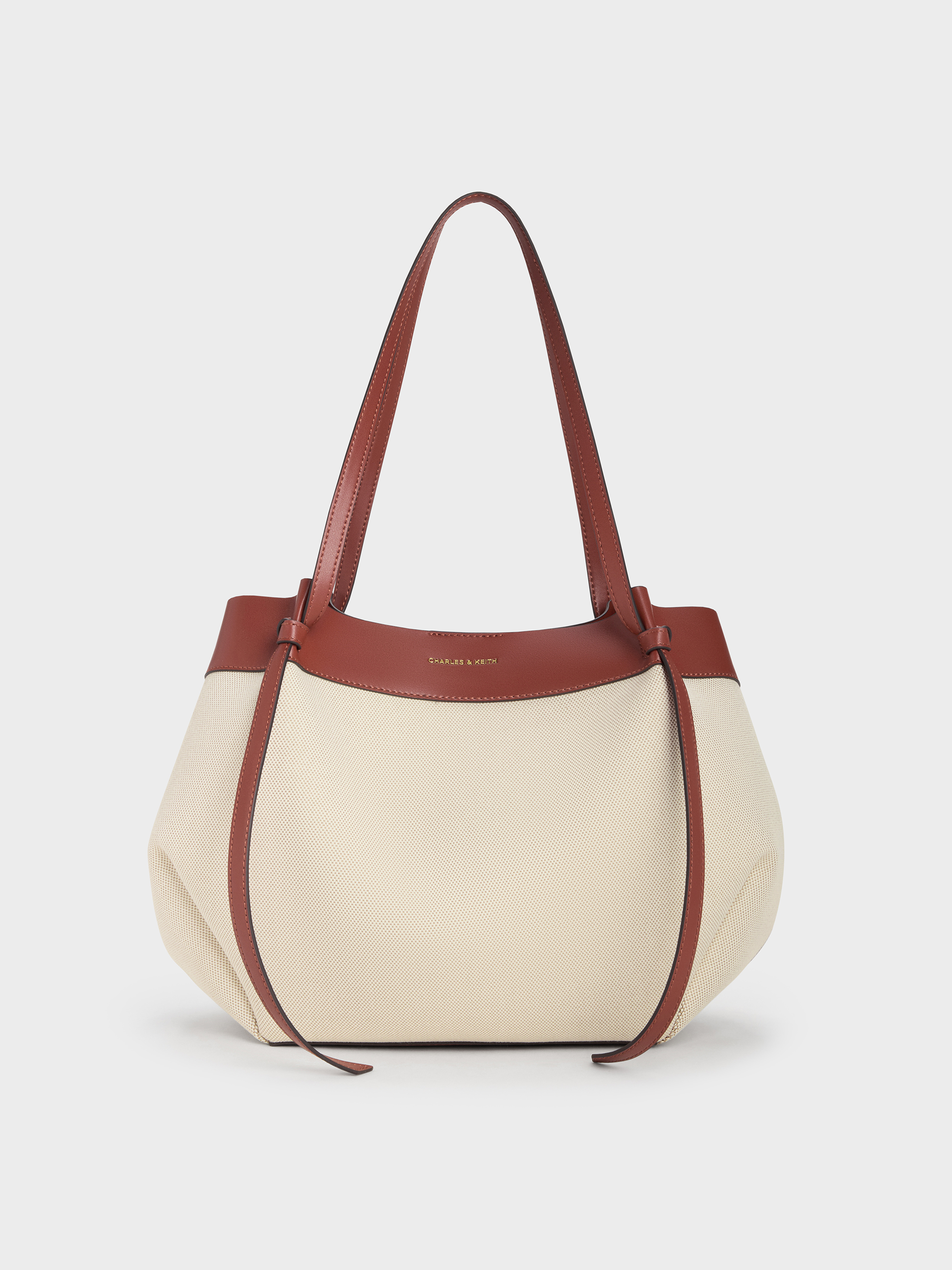Brick XL Calla Canvas Tote Bag - Brick - Bags - CHARLES & KEITH IT