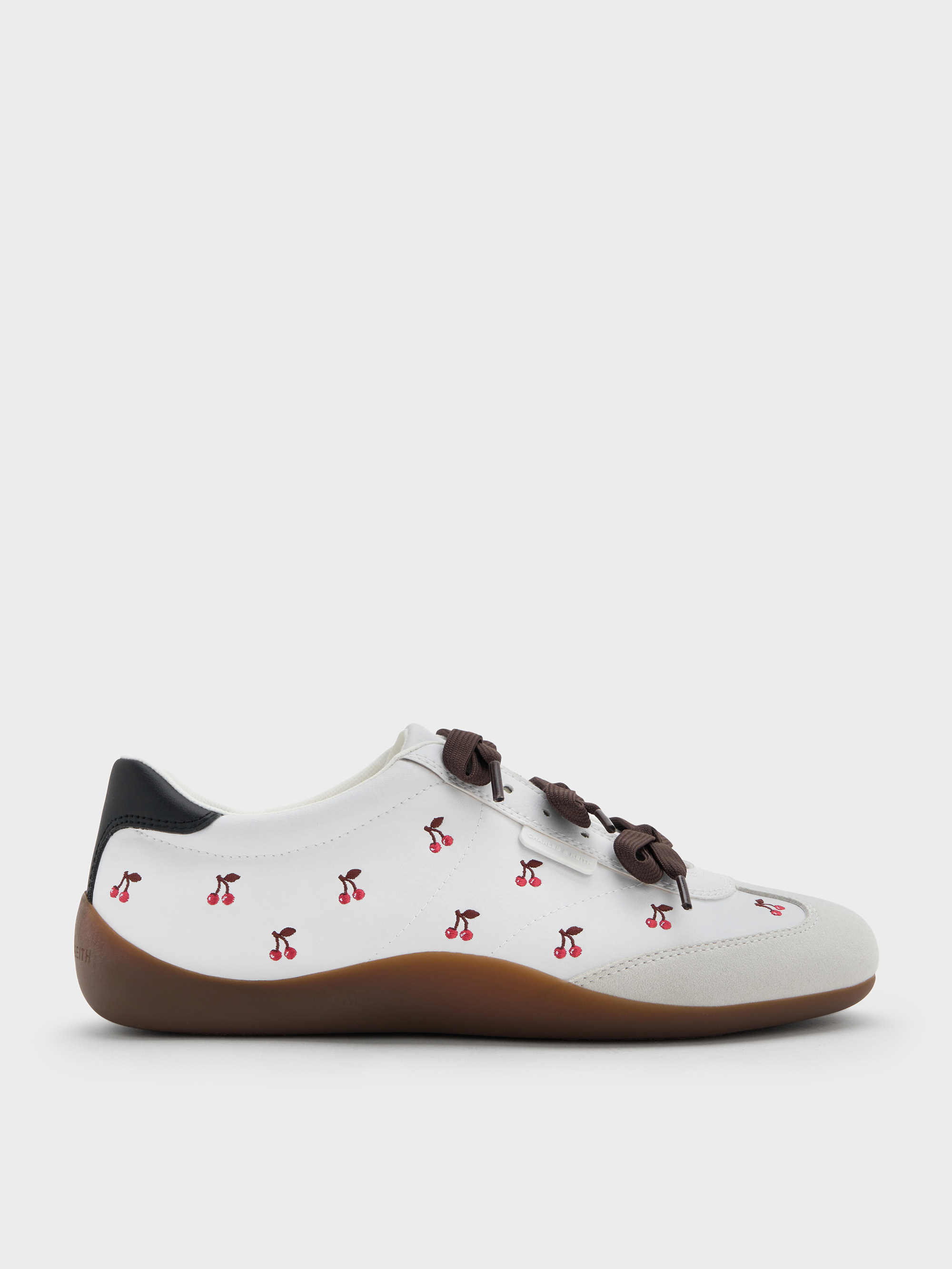 Charles & Keith - Baskets à triple nœud et empiècements contrastés à imprimé cerise - Charles & Keith - Modalova