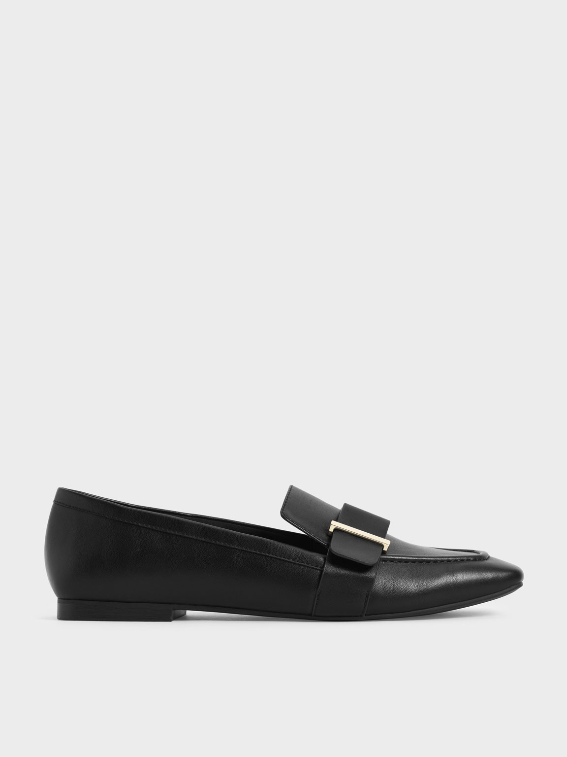 Metallic Accent Penny Loafers