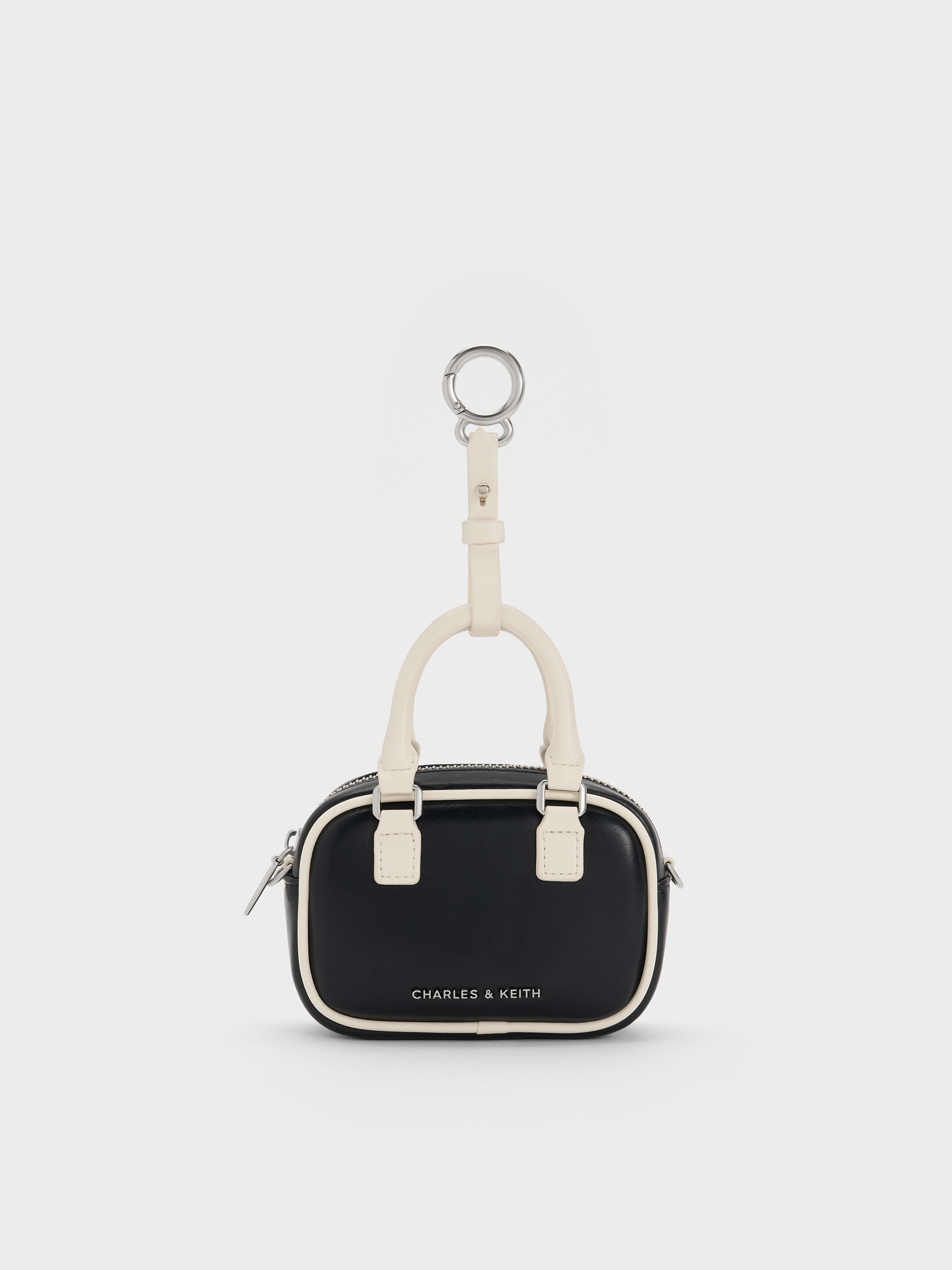 Charles & Keith - Breloque sac bowling bicolore Sianna - Charles & Keith - Modalova