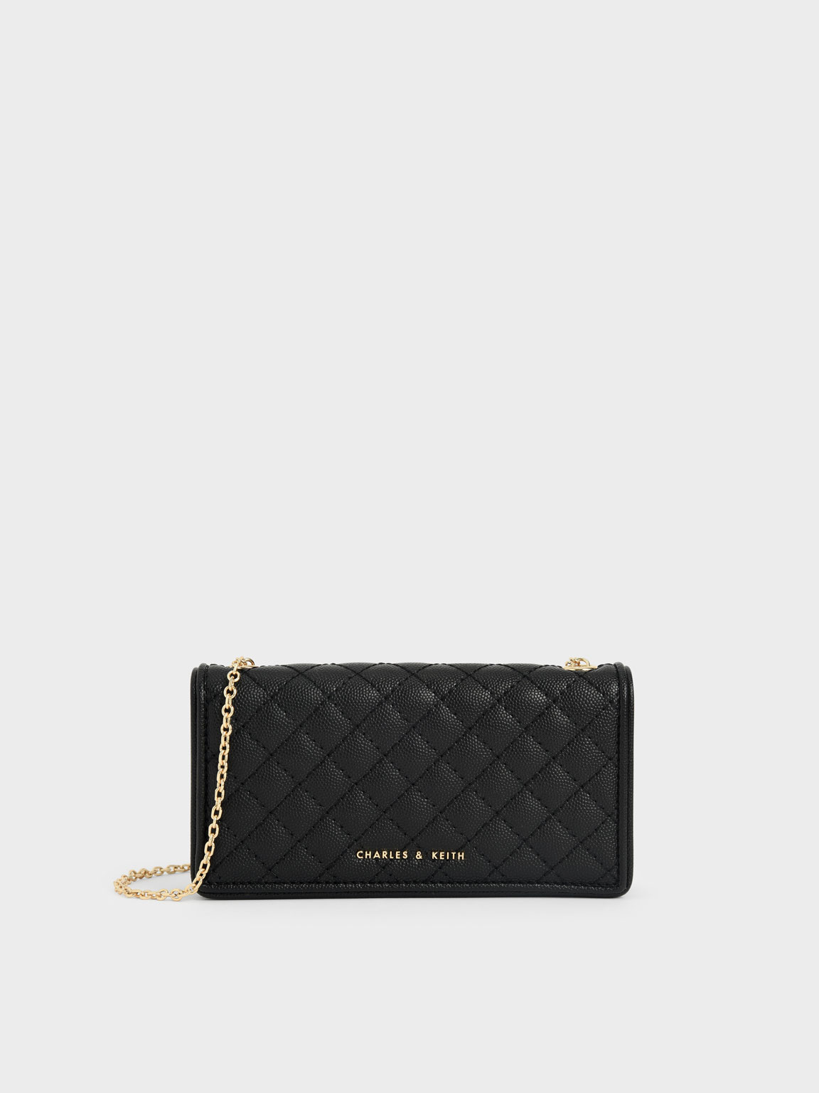 Black Quilted Pouch | CHARLES & KEITH