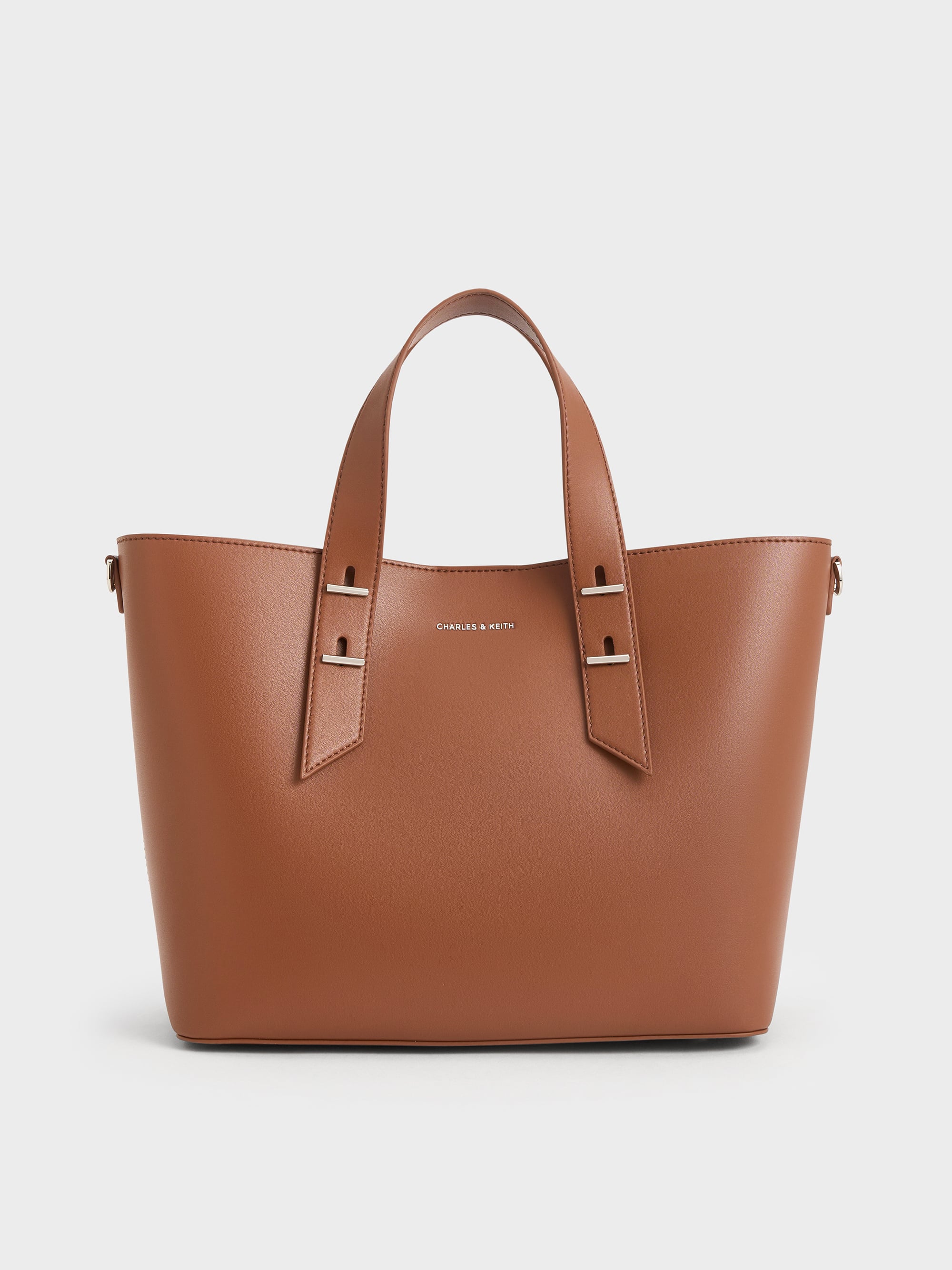 Chocolate Shania Tote Bag - Chocolate - CHARLES & KEITH AT