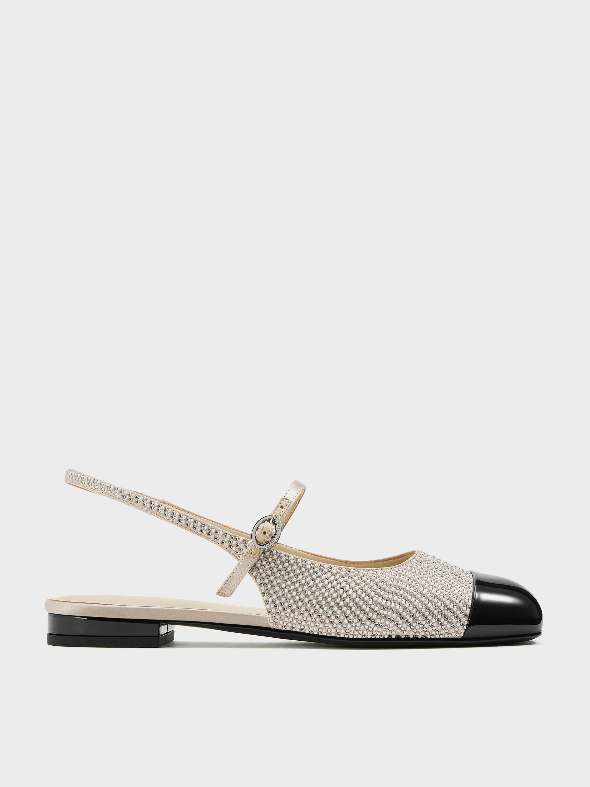 Charles & Keith - Ballerines Mary Jane à bout rond et bride arrière ornées de perles et de strass - Charles & Keith - Modalova