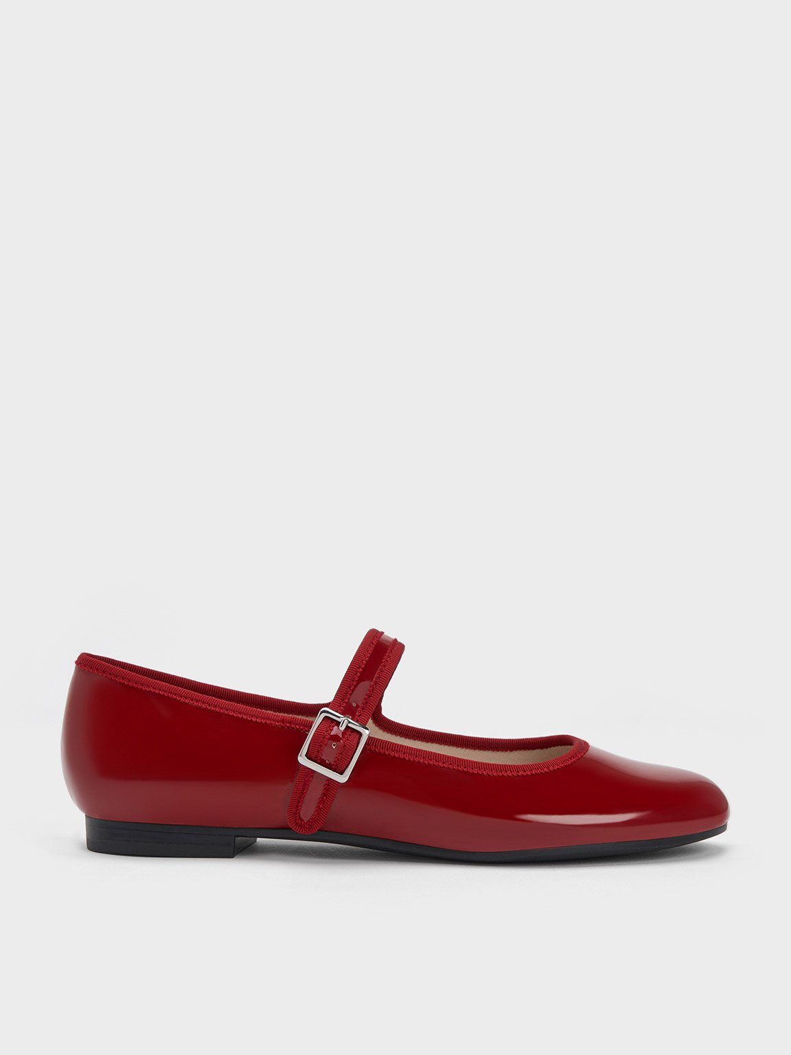 靴 Cherry-Patterned Mary Jane Flats / 38 bando-3p-intentionally-blank-