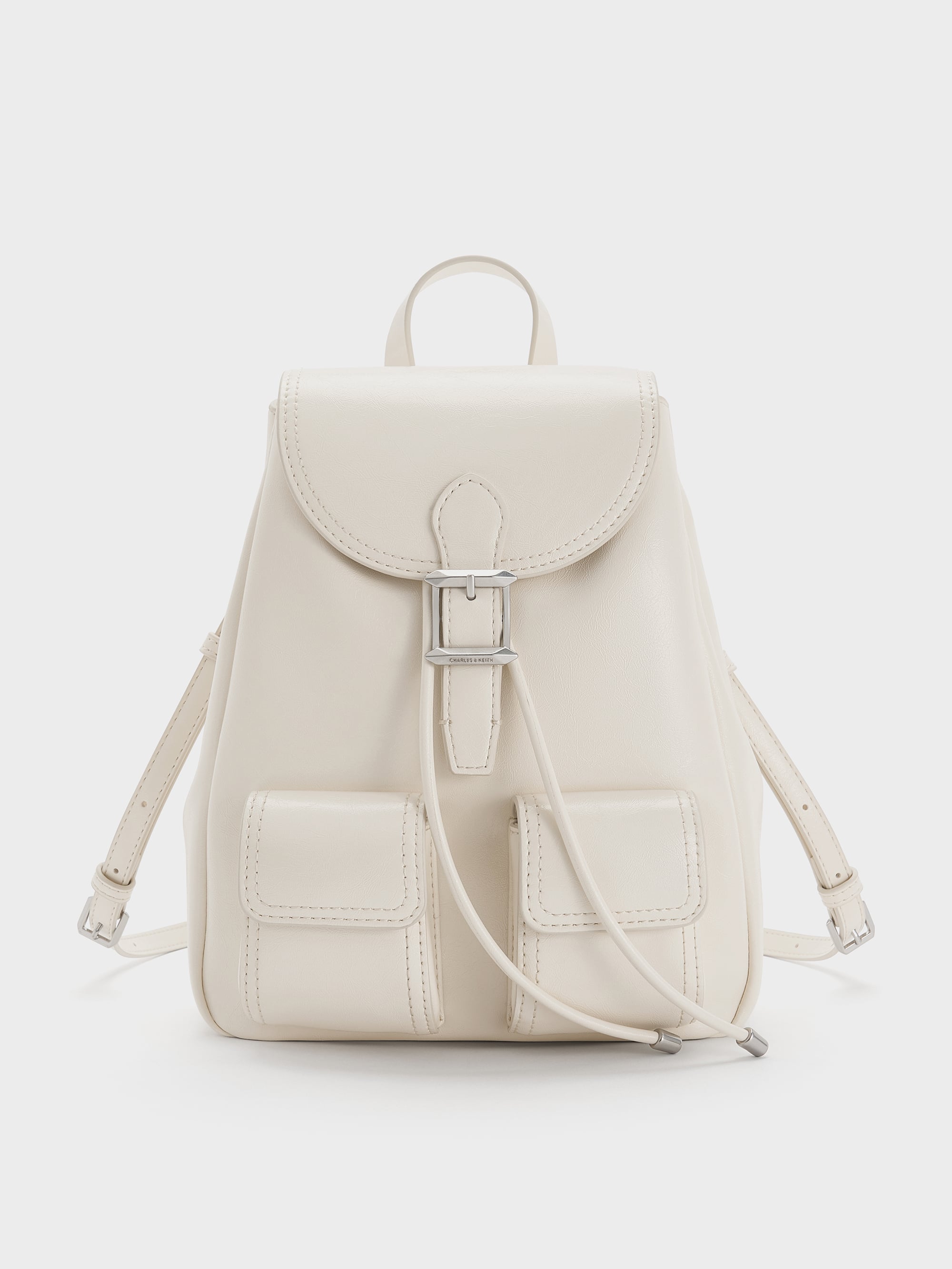 CHARLES & KEITH Bryna バックパック Cream Bryna Backpack - Cream - CHARLES & KEITH AT