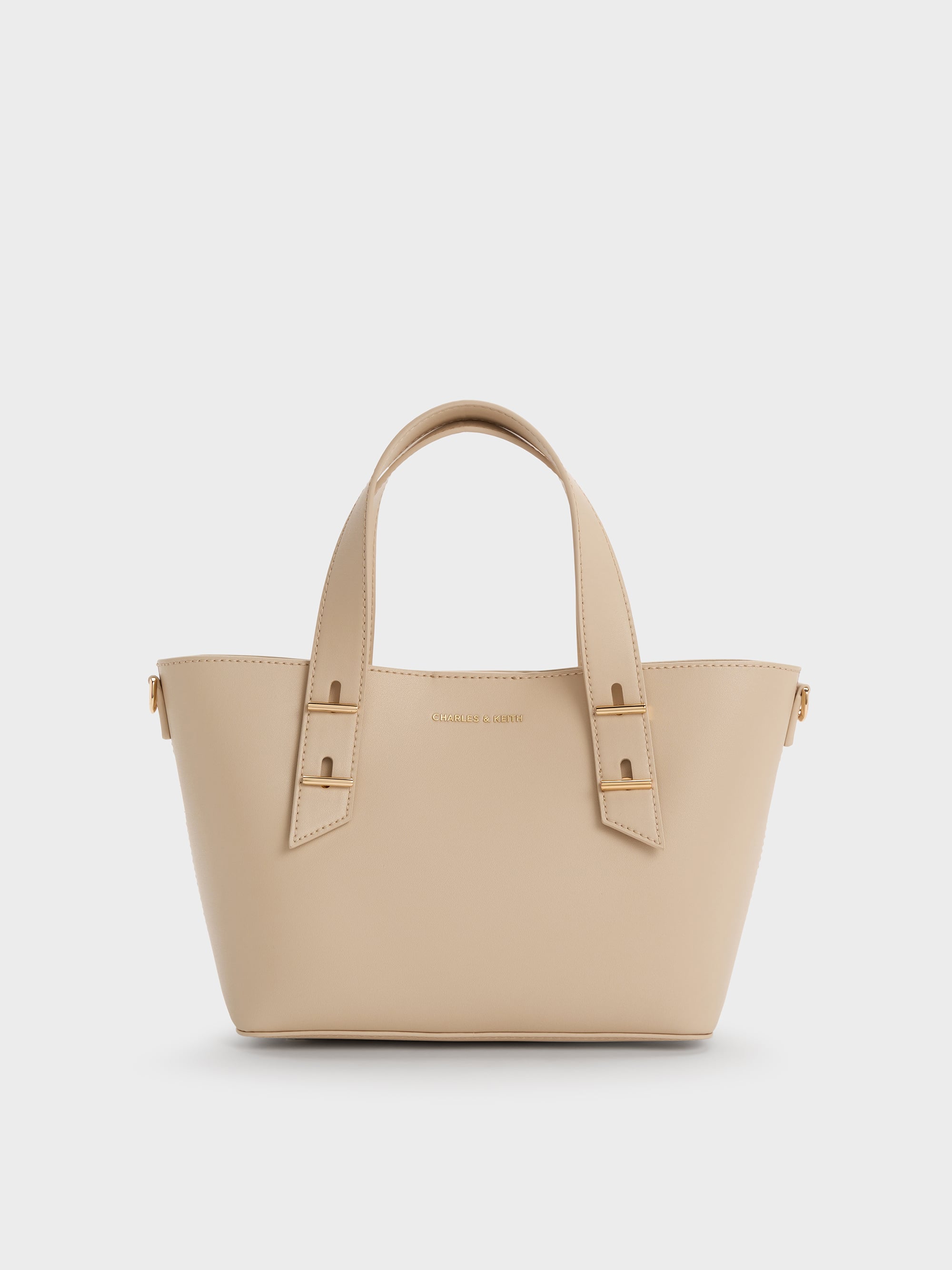 Dusted Oat Mini Shania Tote Bag - Dusted Oat - CHARLES & KEITH IT