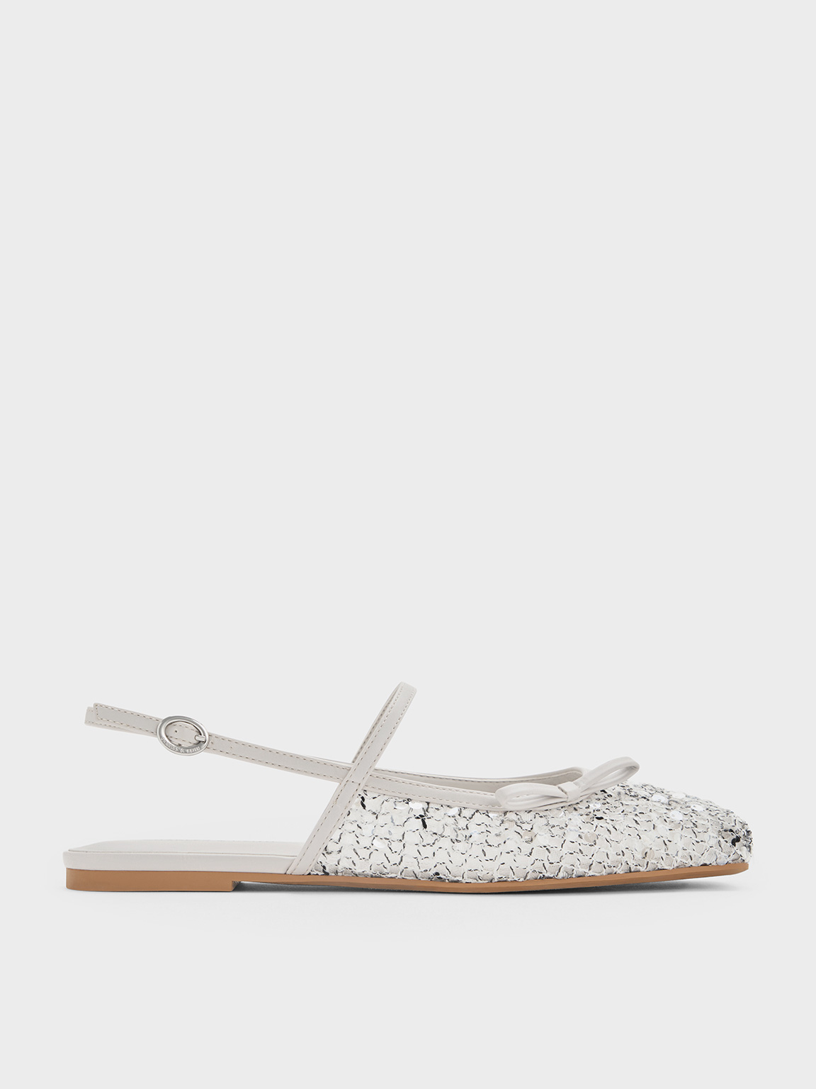 Charles & Keith - Chaussures Mary Jane en maille à sequins ornées d'un nœud - Charles & Keith - Modalova