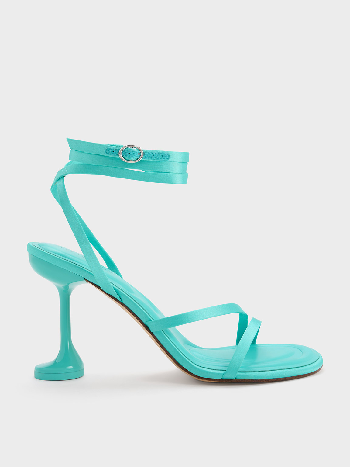 Bringing The Fun Strappy Square Toe Heeled Sandal (Teal) | Square toe heels,  Sandals heels, Square toe