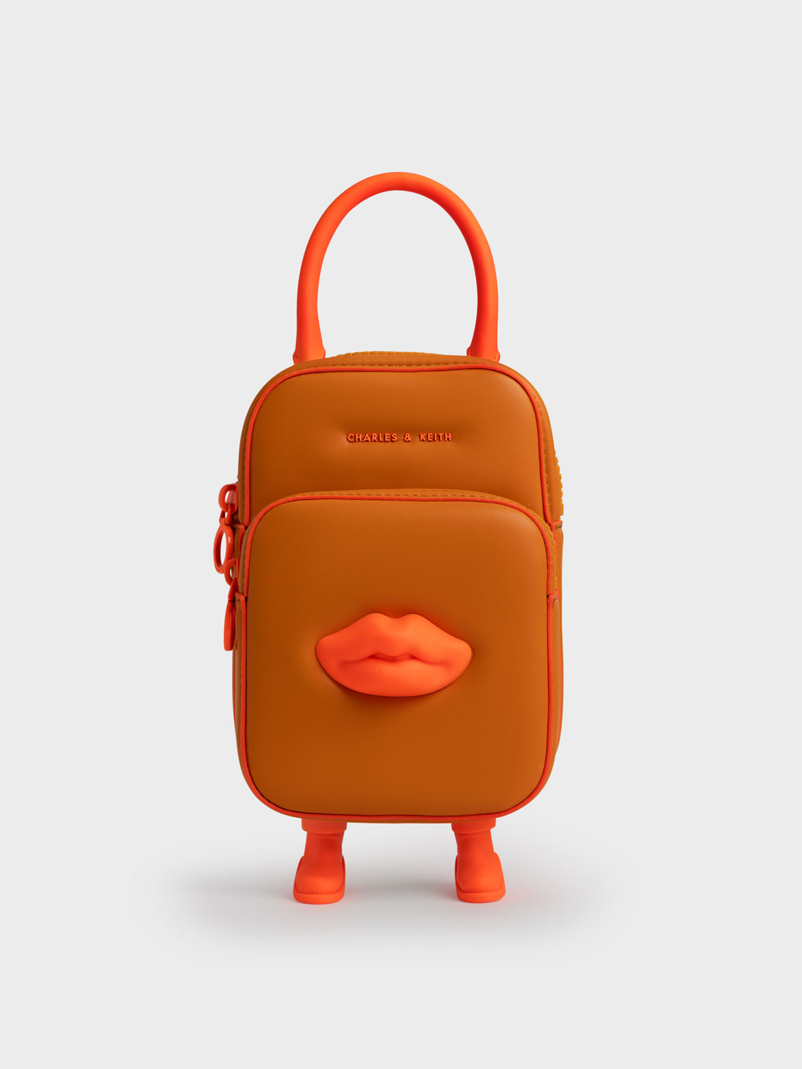 Orange Calliope Double Pocket Crossbody Bag | CHARLES &amp; KEITH