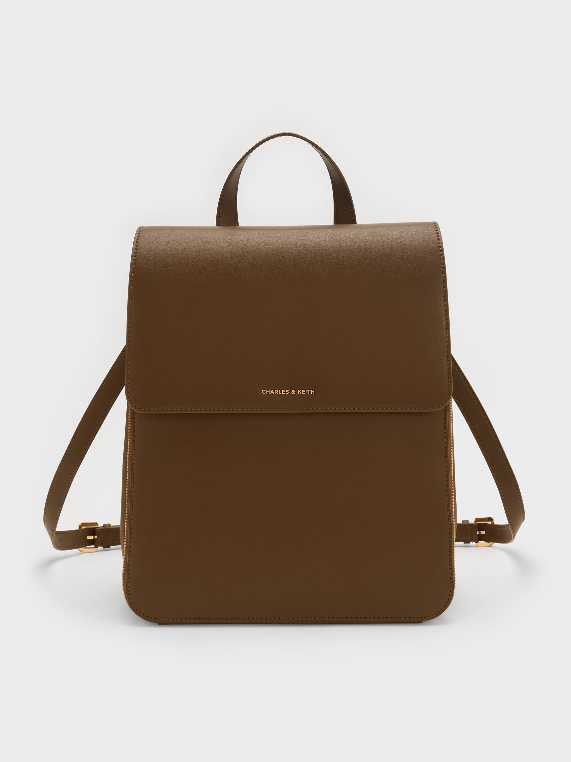 Dark Brown Octavia Front-Flap Backpack - Dark Brown - Bags