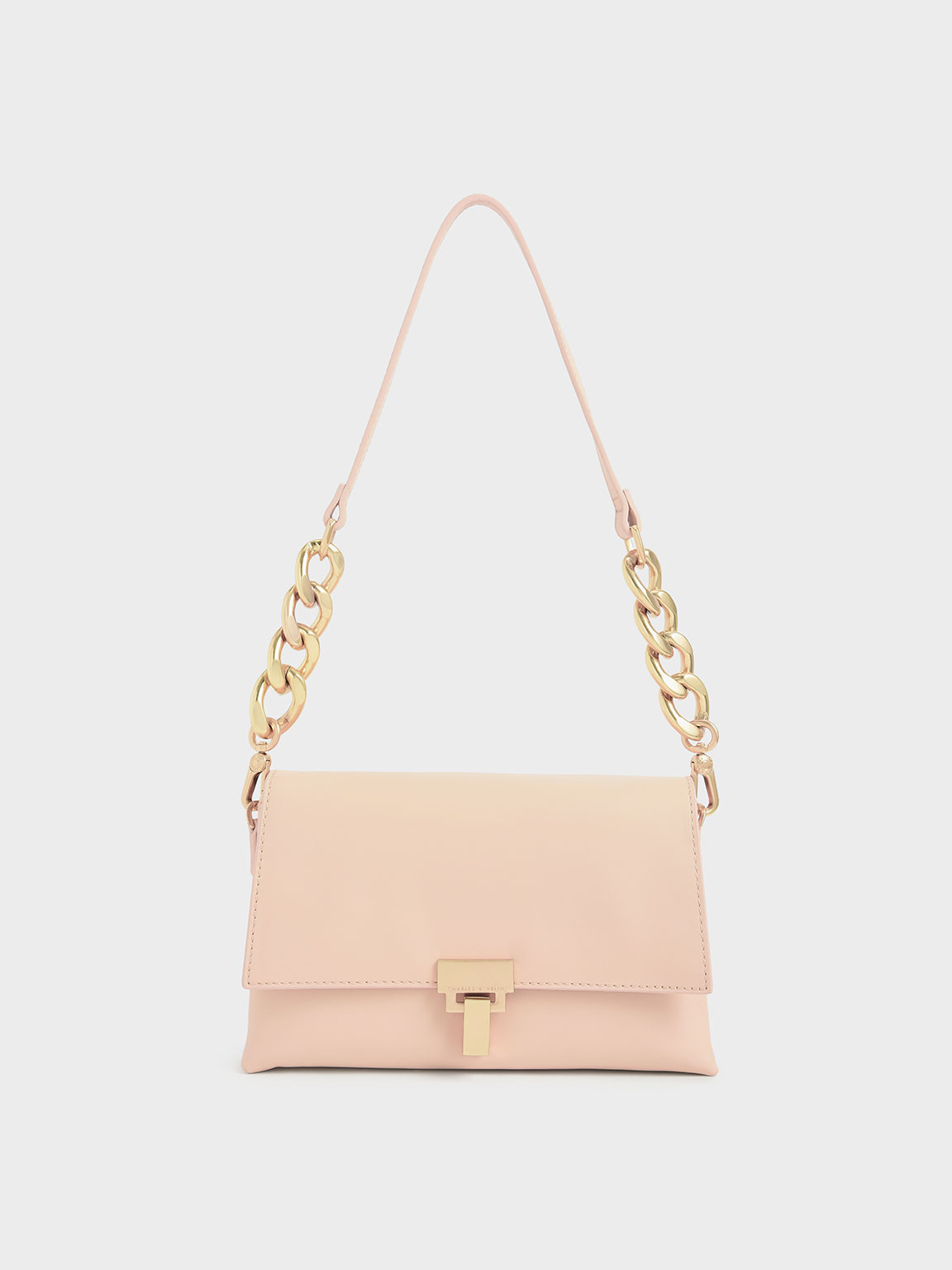 pink leather pouch