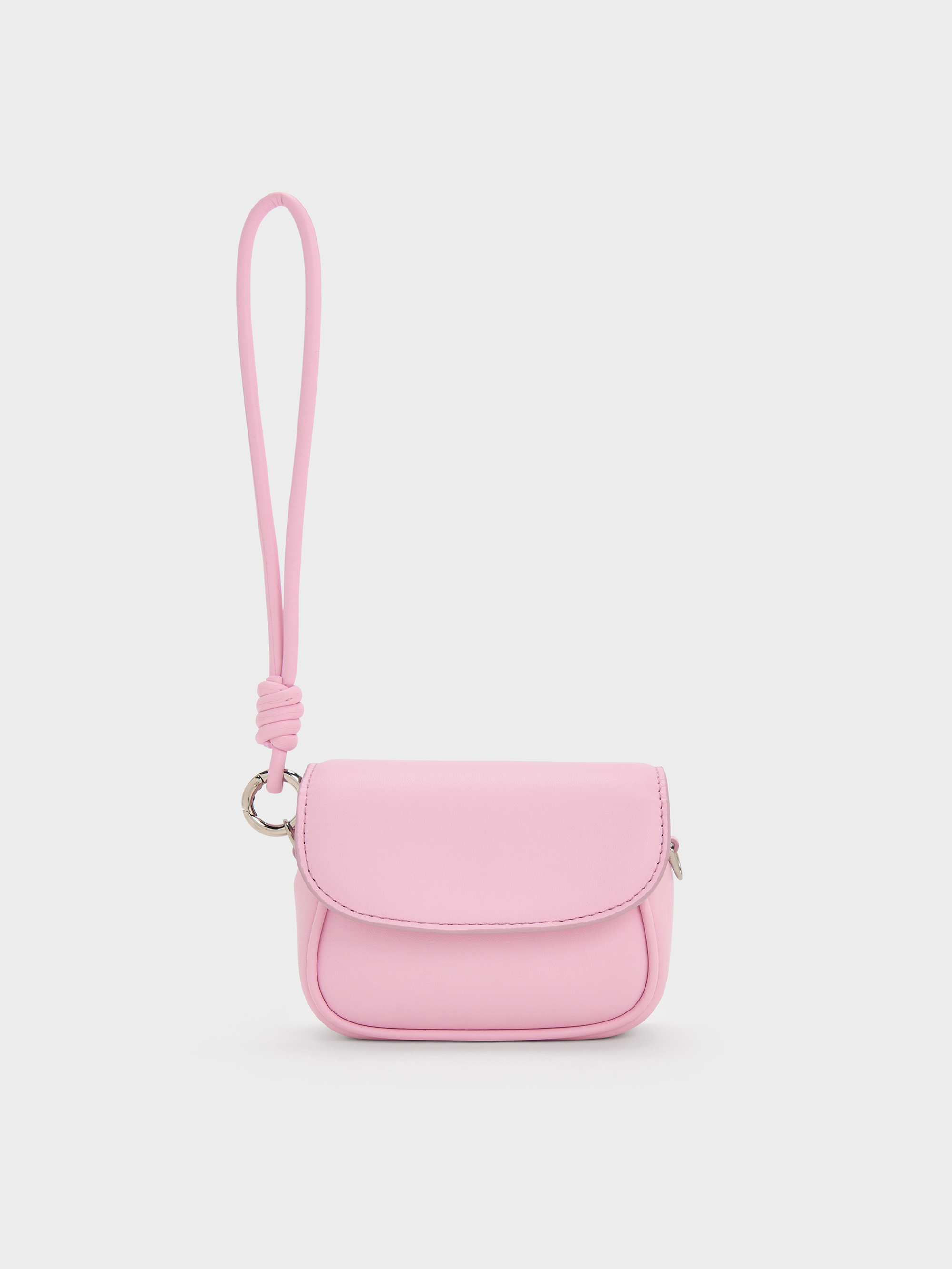 Rosa chewing gum Pochette da polso con cinturino annodato