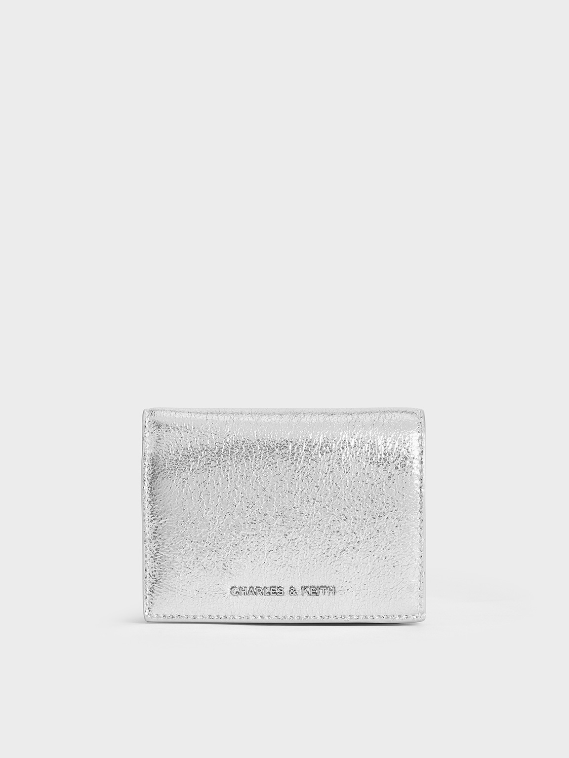 Silver Cassia Metallic Card Holder - CHARLES & KEITH DE Silver Cassia Metallic Card Holder - CHARLES & KEITH DE